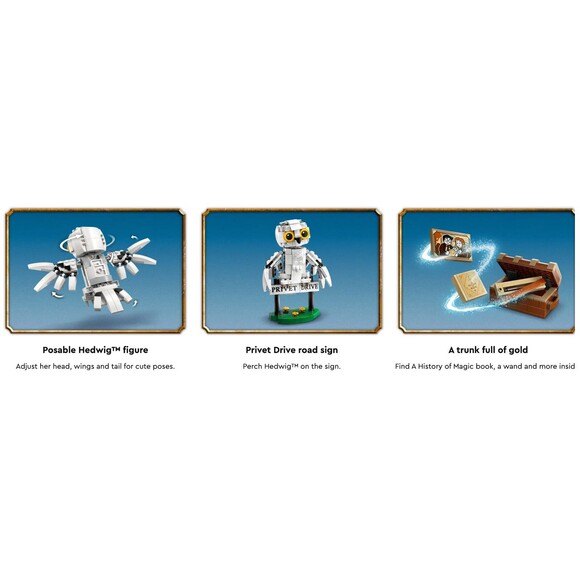 LEGO Harry Potter Hedwig at 4 Privet Drive Owl Figure 76425 - Picture 10 of 10